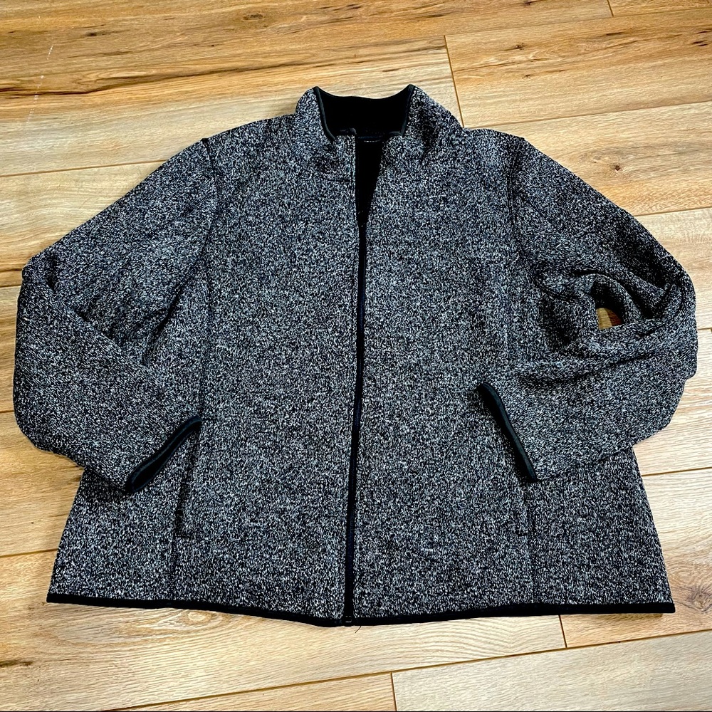 Swiss Tech Women’s Light Jacket Fleece Lined 3x Black Gray